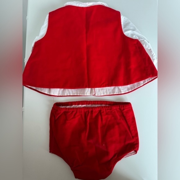 Vintage Tiny Tots Red Velvet Long sleeve outfit - Picture 5 of 5